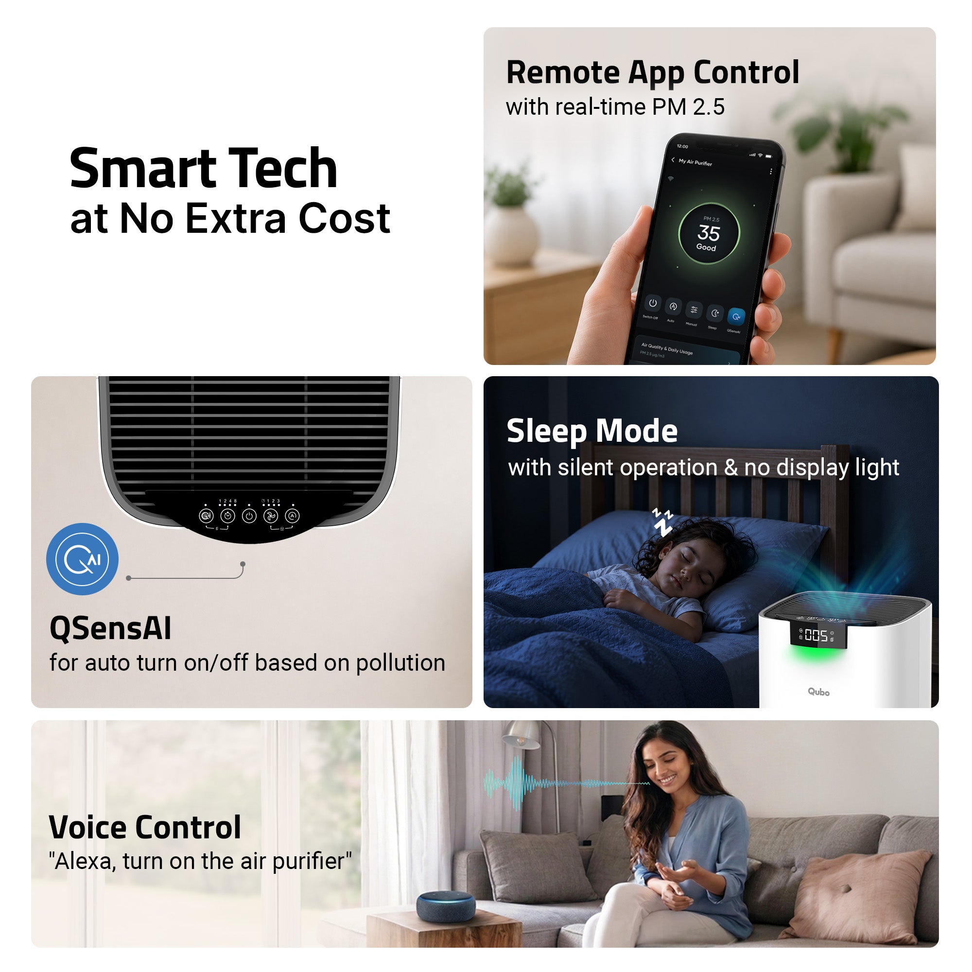 Smart Air Purifier Q500 for Home [Upto 500 SqFt]