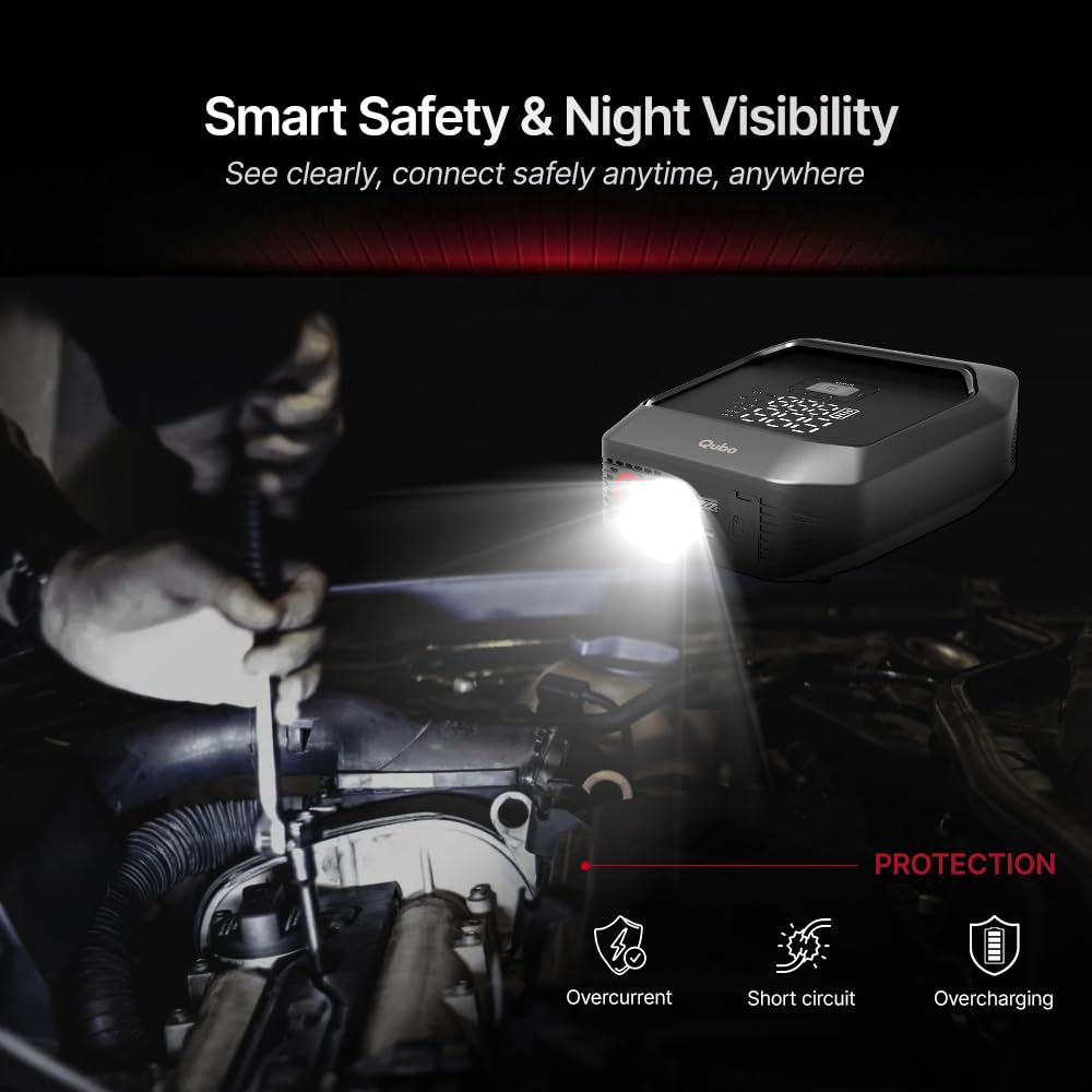 Battery Jump Starter + Digital Tyre Inflator | 2-in-1