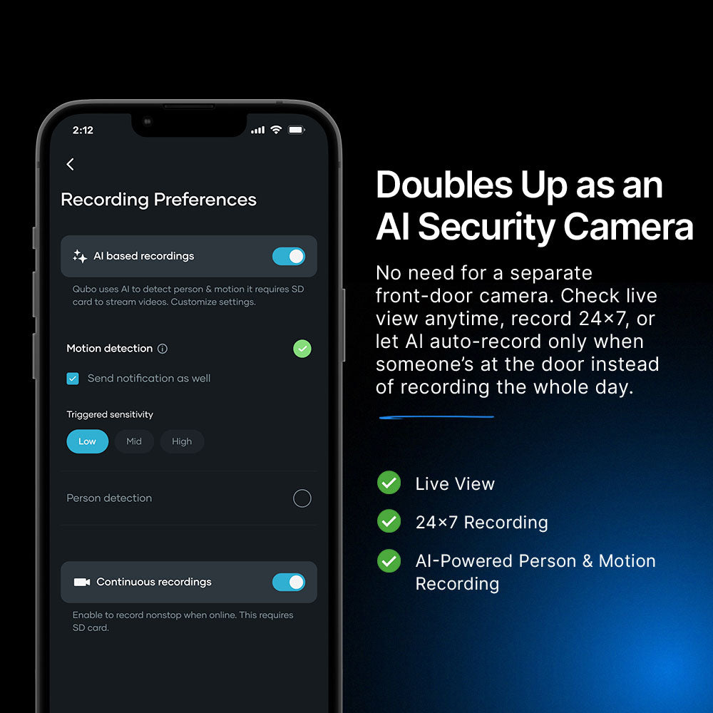 Smart Wi-Fi Video Doorbell Pro 2K