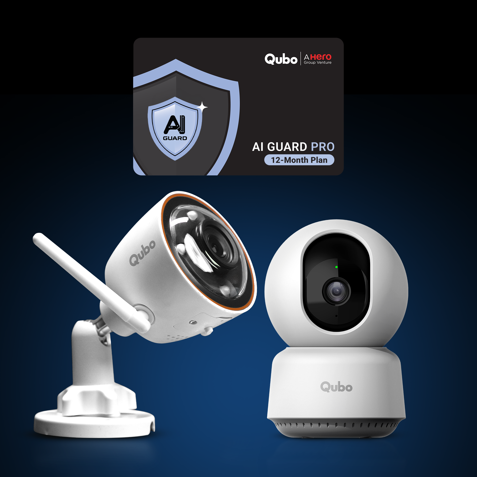 Smart Camera 360° 3MP 2K, Smart Outdoor Bullet Camera 3MP & AI Guard Pro Combo