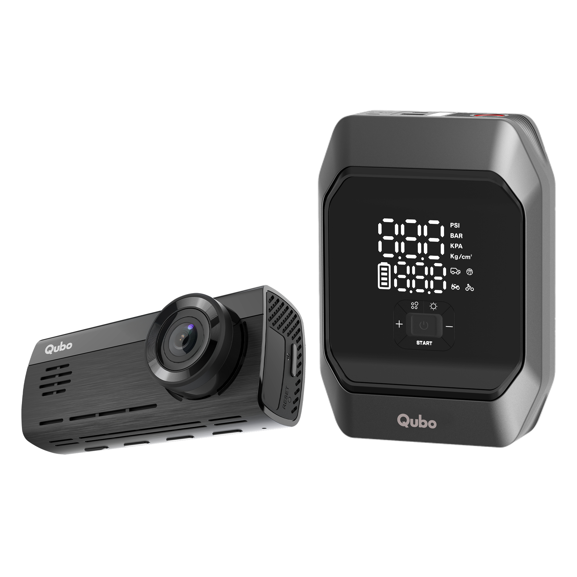 Dashcam Pro 4K [F+R] & Battery Jump Starter + Digital Tyre Inflator Combo