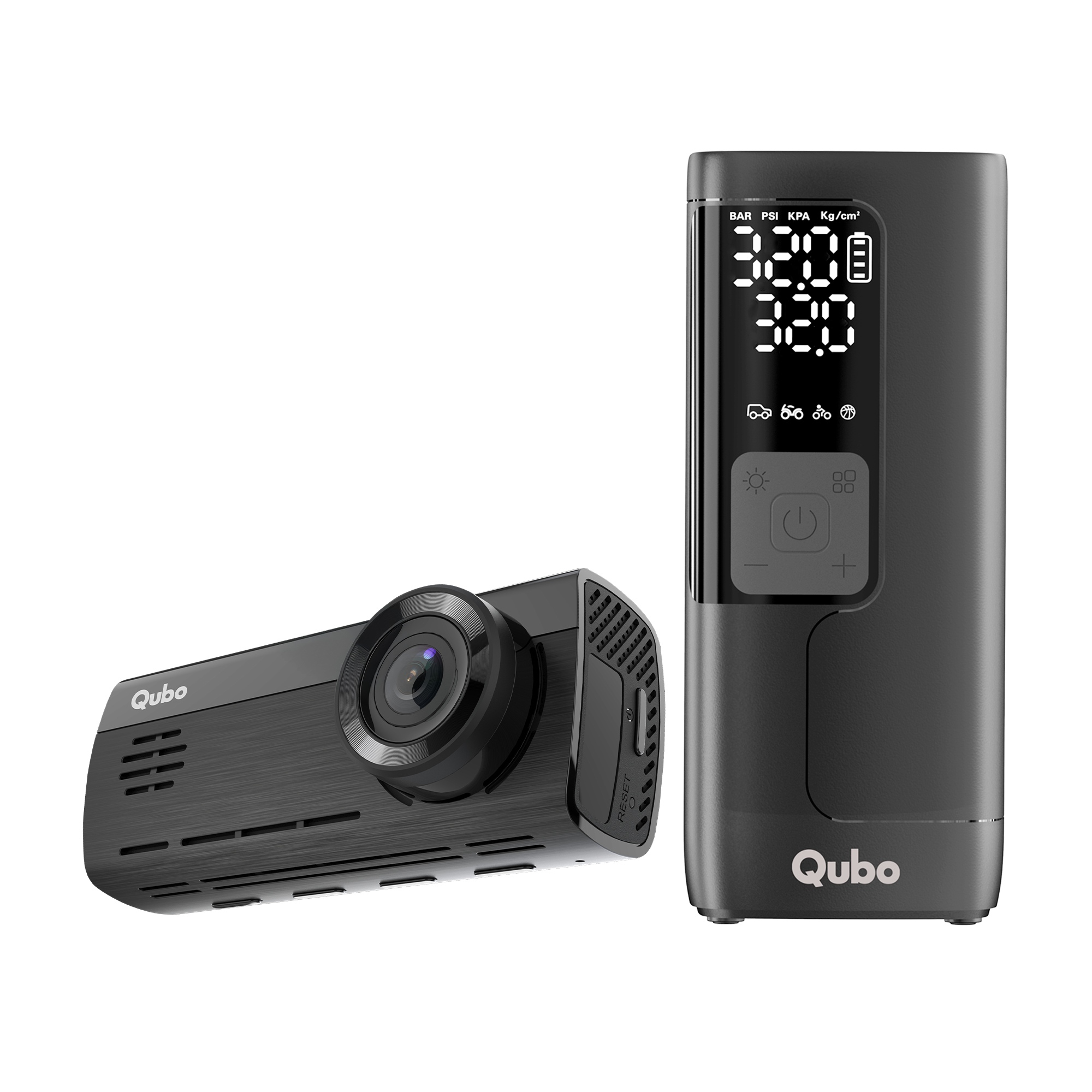 Dashcam Pro 4K [F+R] & Digital Tyre Inflator Max Combo