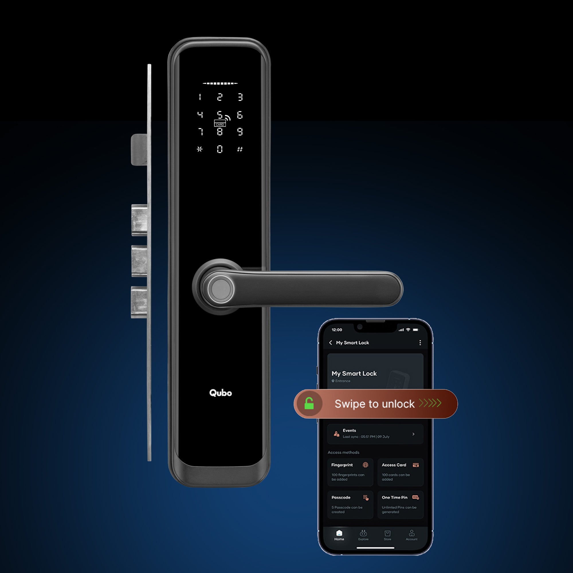Door Lock ELITE, Black