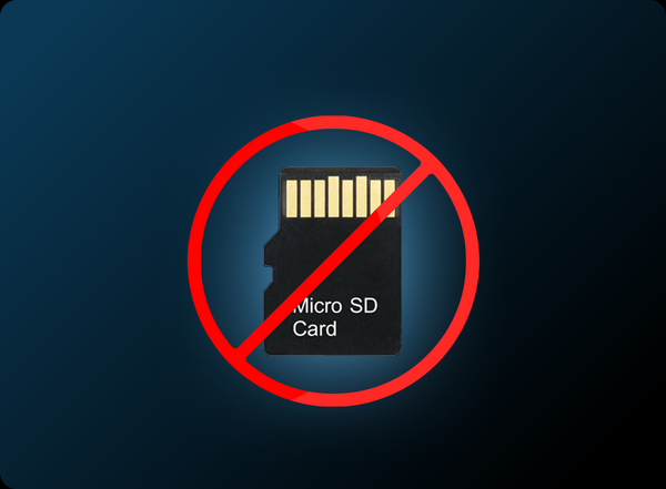 No SD card hassles