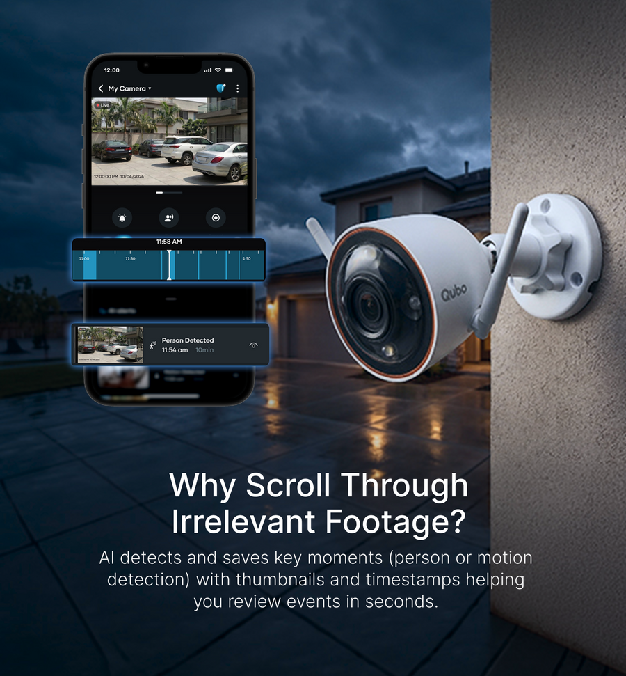 Security camera mobile banner