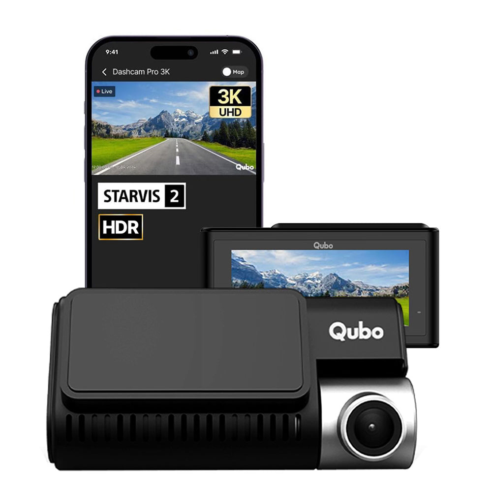 Qubo Dashcam Pro 3K | Sony STARVIS 2 IMX675 Sensor (Front)
