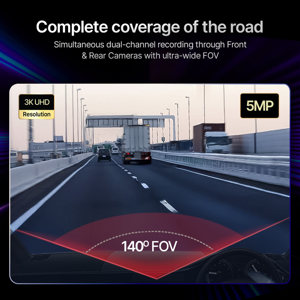 Qubo Dashcam Pro 3K | Sony STARVIS 2 IMX675 Sensor (Front)