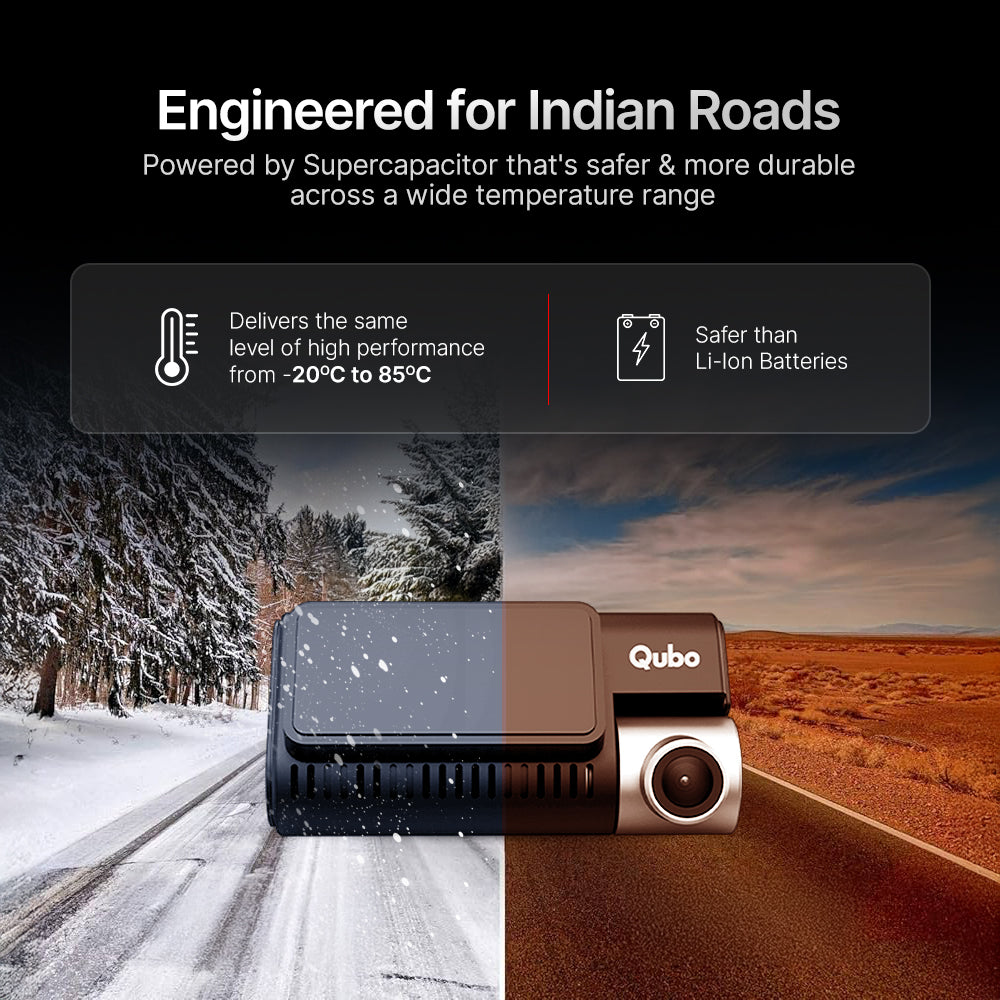Qubo Dashcam Pro 3K | Sony STARVIS 2 IMX675 Sensor (Front)