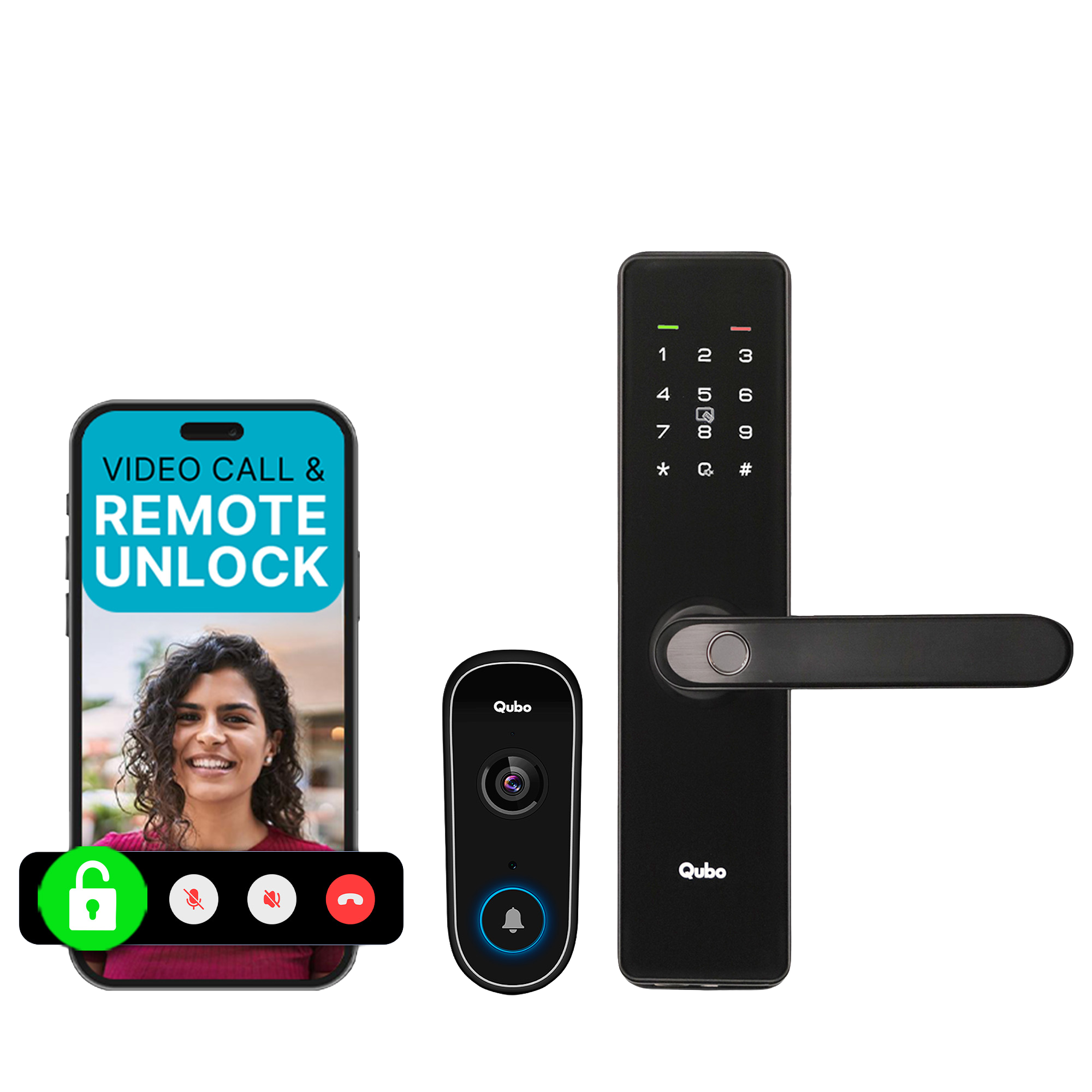 Video Doorbell Pro & Smart Door Lock Essential (Copper) Combo