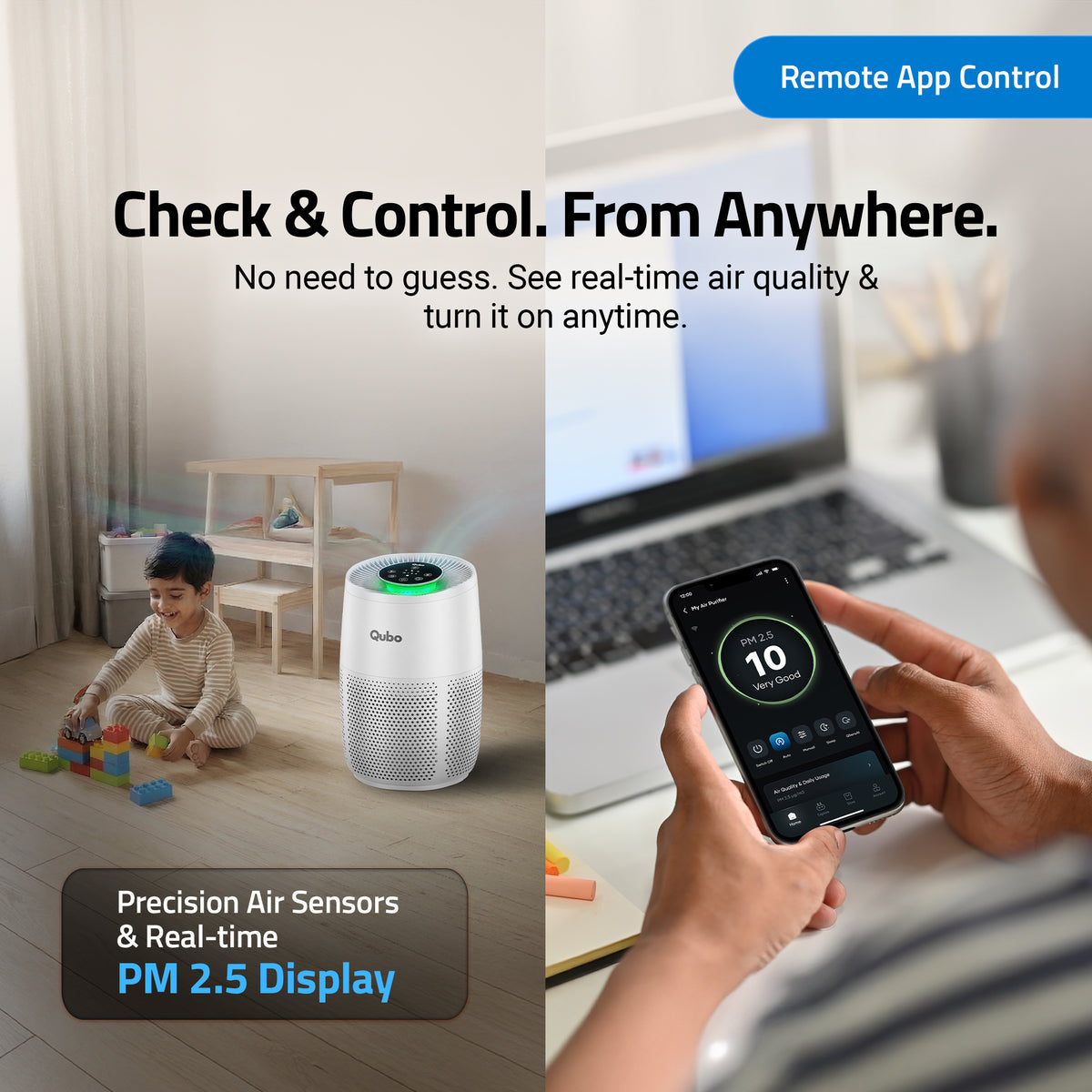 Smart Air Purifier R250 for Home [Upto 250 SqFt] (White)