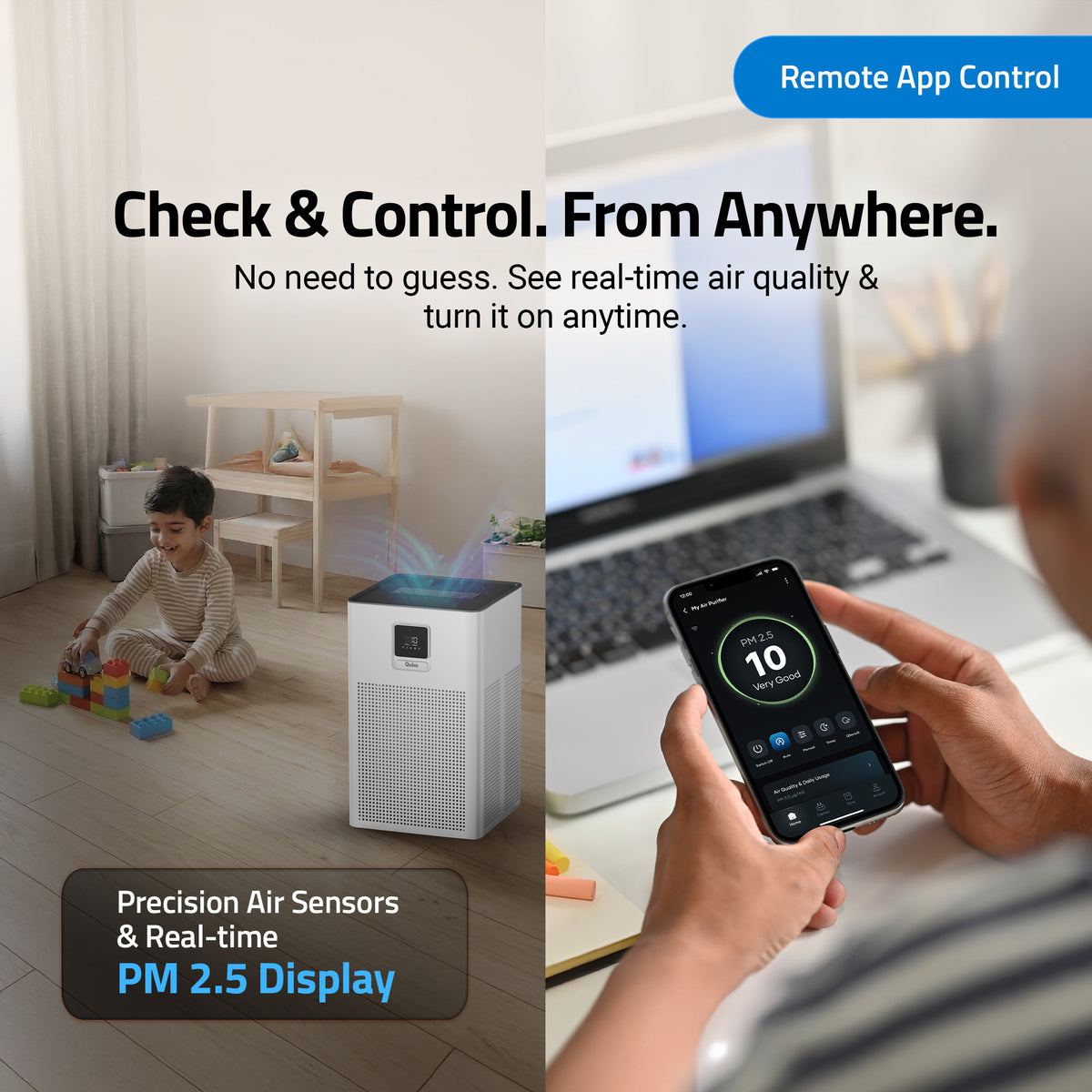 Smart Air Purifier Q450 for Home [Upto 450 SqFt]