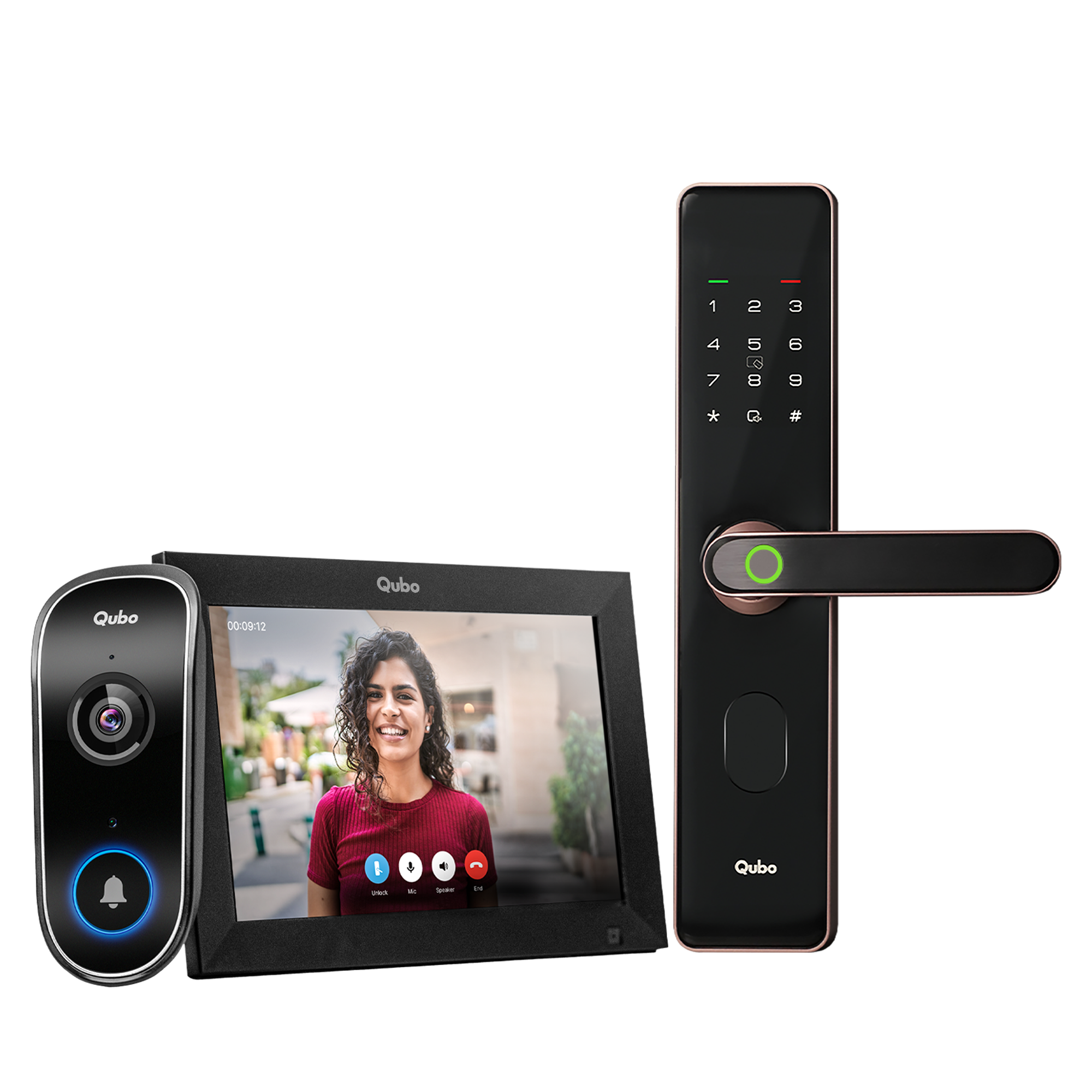 Smart Door Lock Select (Copper) and Instaview Combo