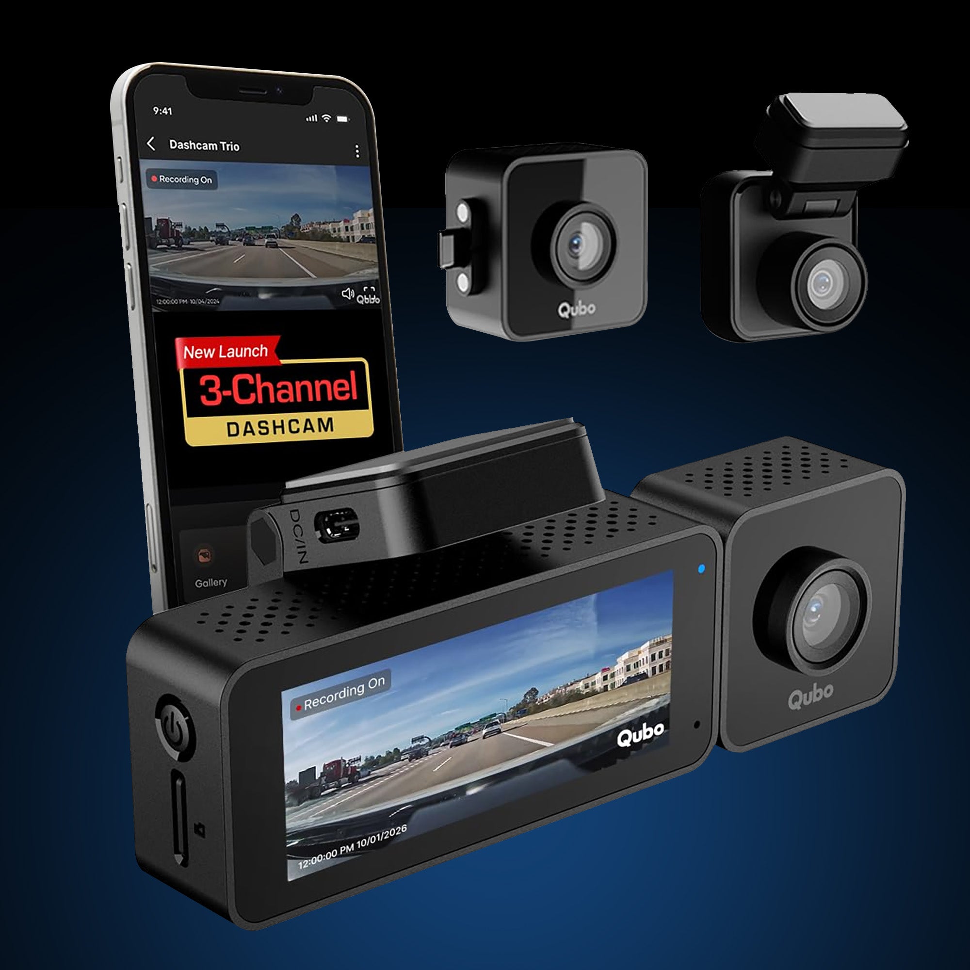 Dashcam 3-Channel Trio