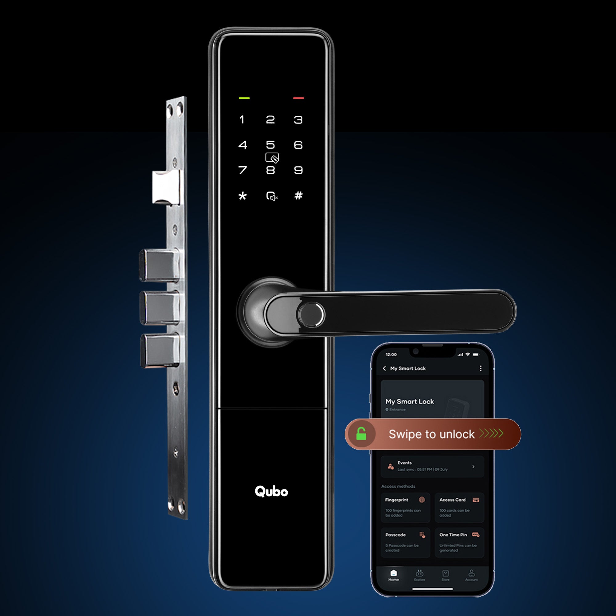 Qubo Smart Door Lock ULTRA Black Installation