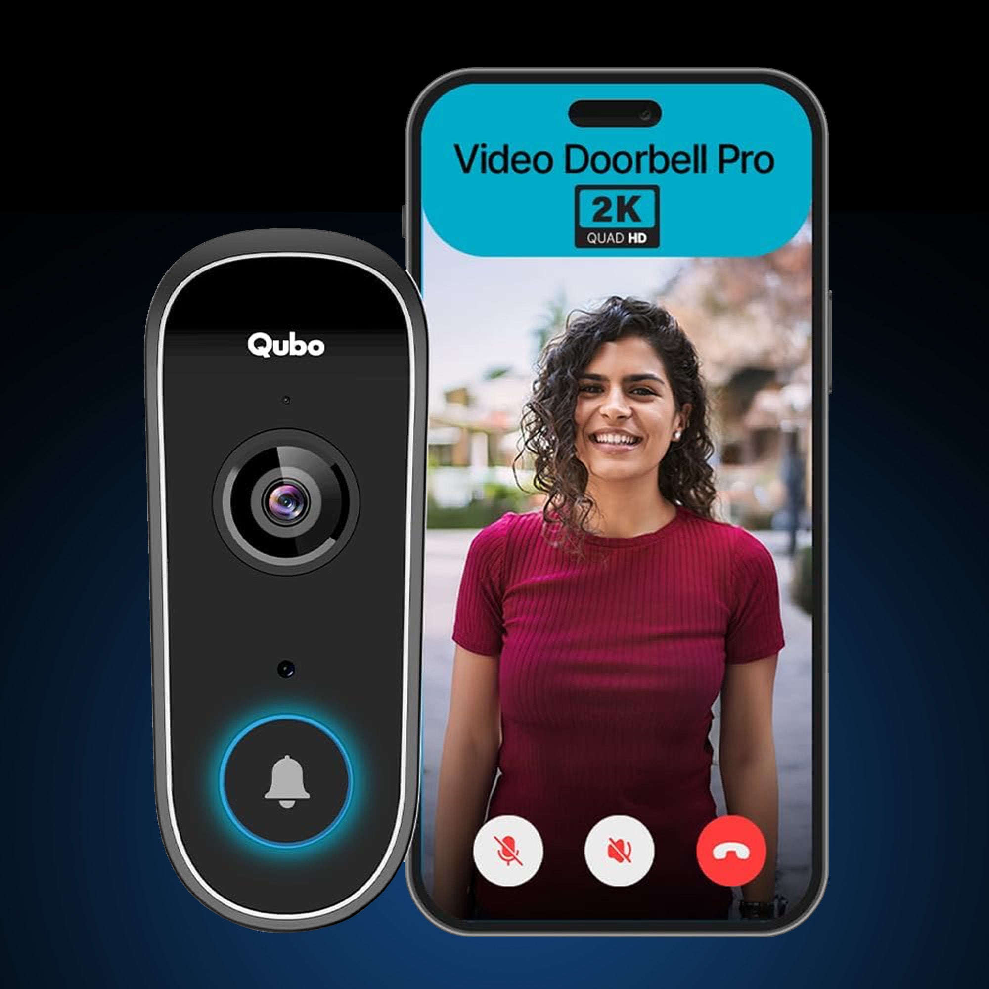 Smart Wi-Fi Video Doorbell Pro 2K
