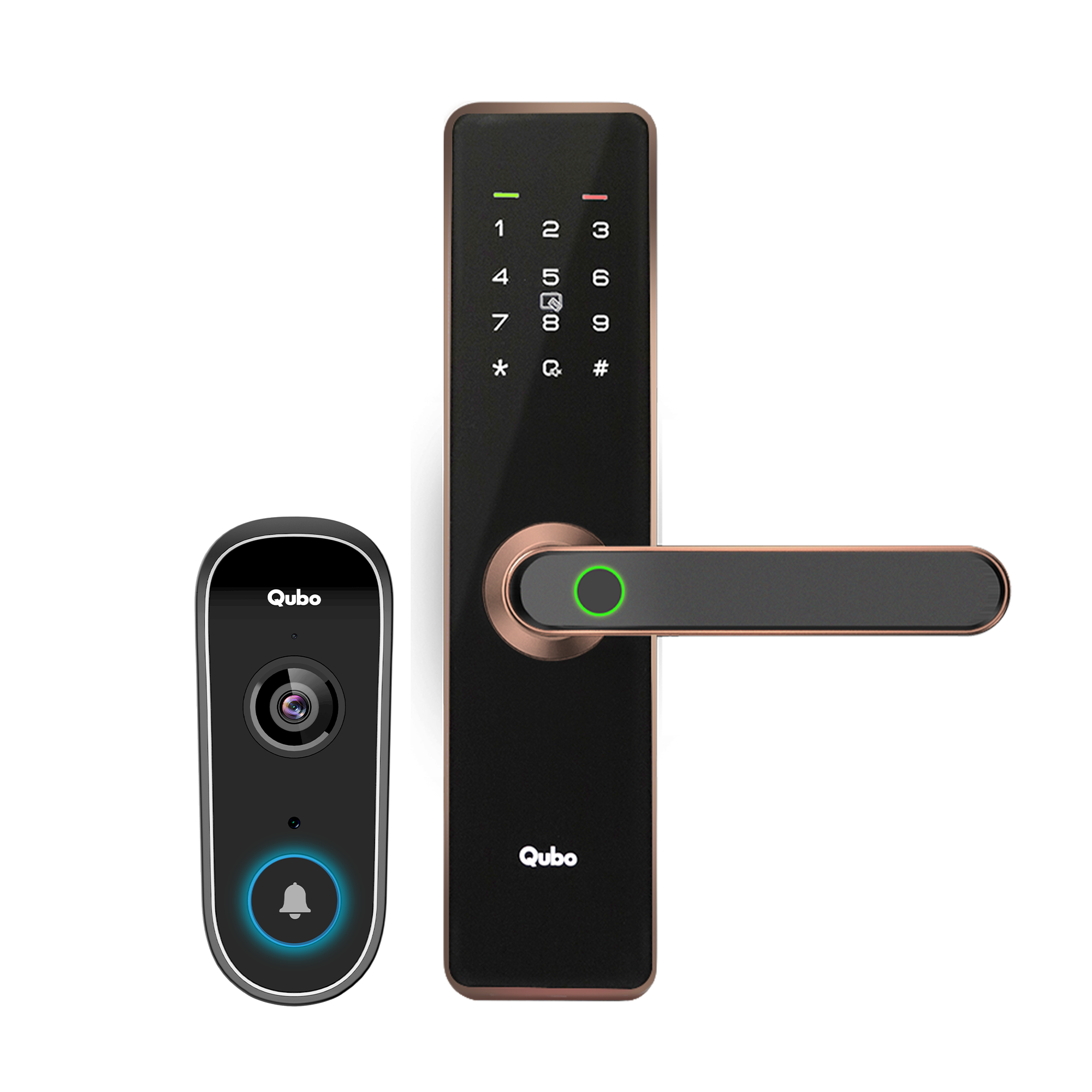 Video Doorbell Pro & Smart Door Lock Essential (Copper) Combo