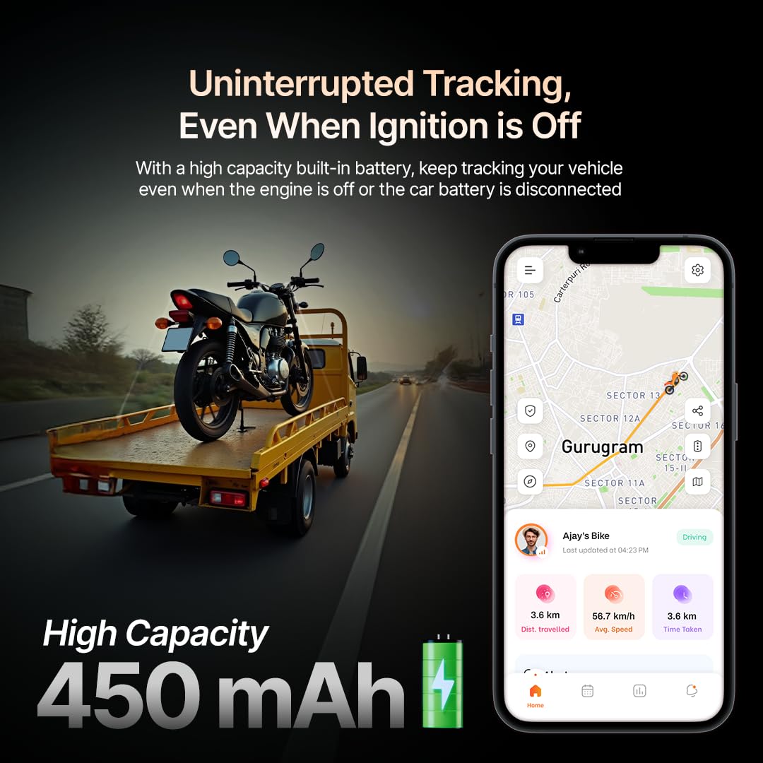 GPS Tracker Bike Wired | 30 Days Pre-Recharged SIM