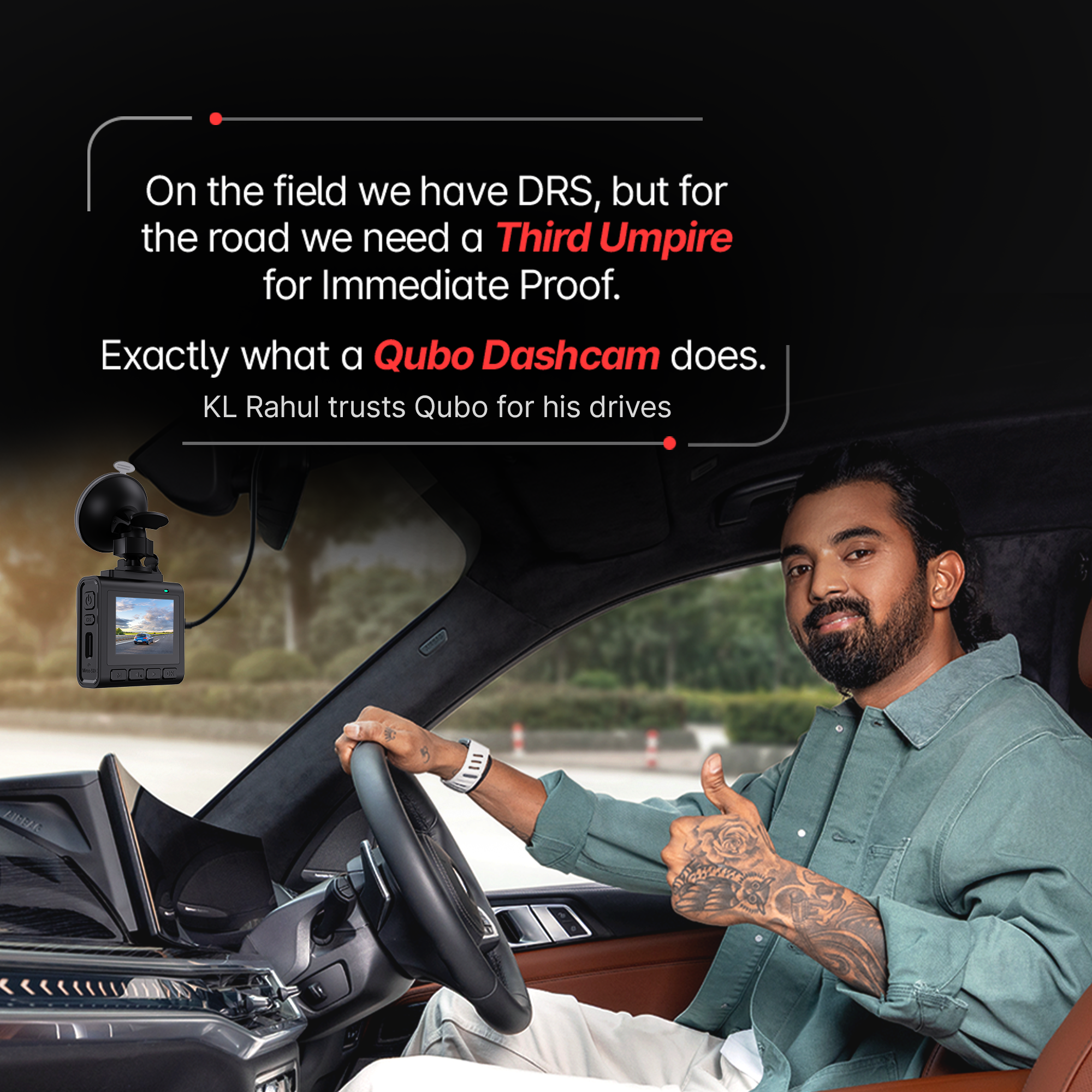 Qubo Car Dash Cam Pro 2.7K | 5MP QHD+ | HDR (Front)