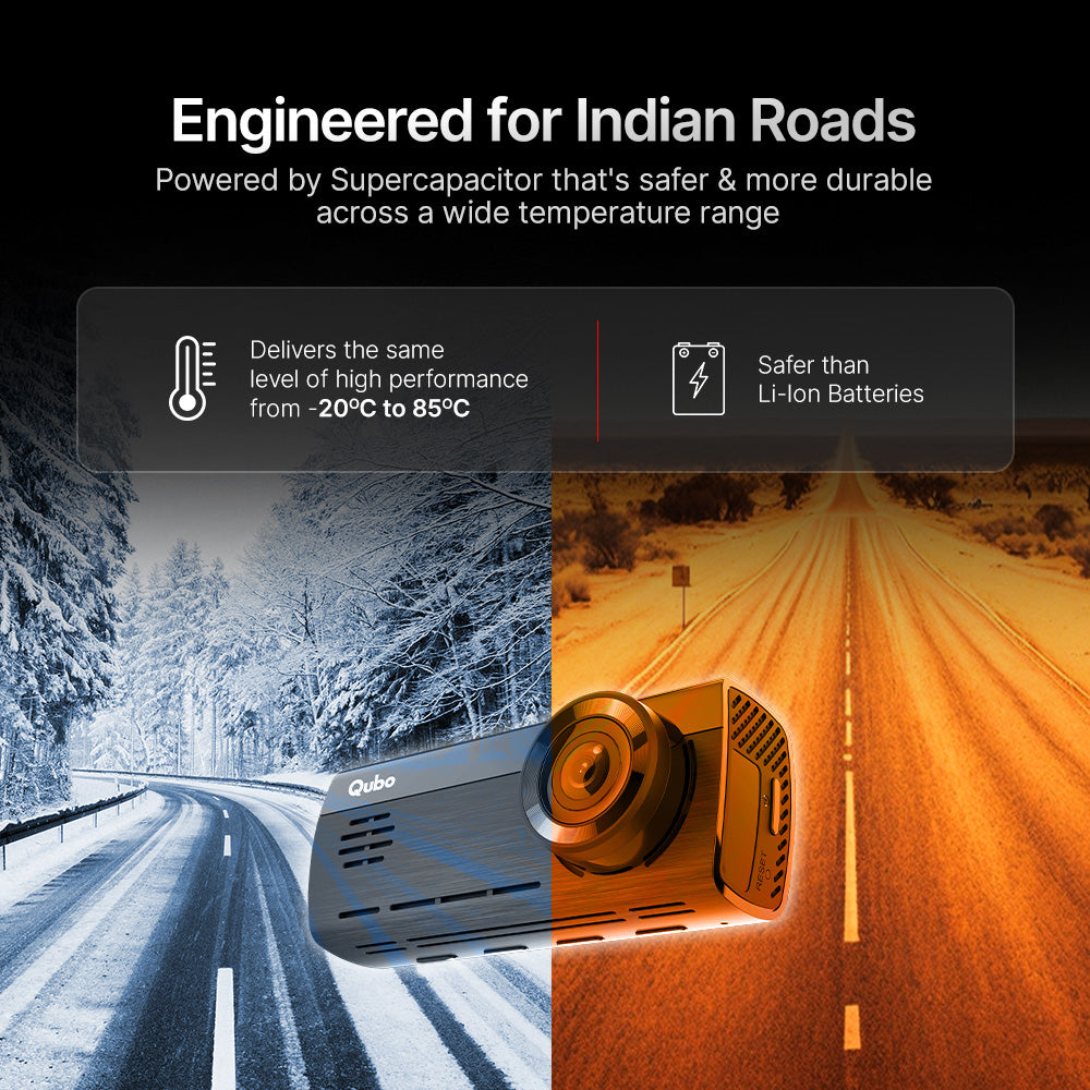 Qubo Dashcam Pro 4K | Sony STARVIS IMX415 Sensor (Front)