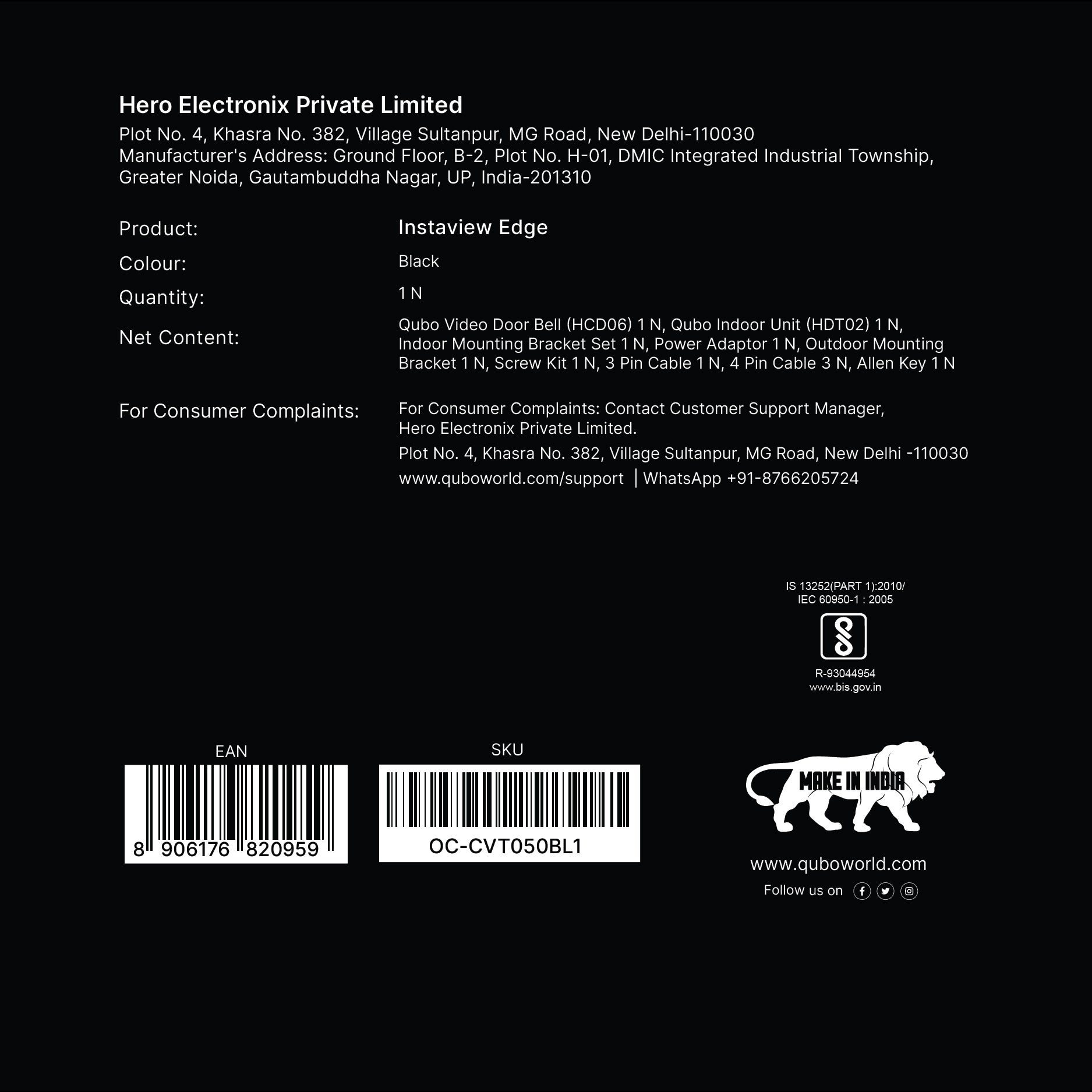 Instaview Edge Label