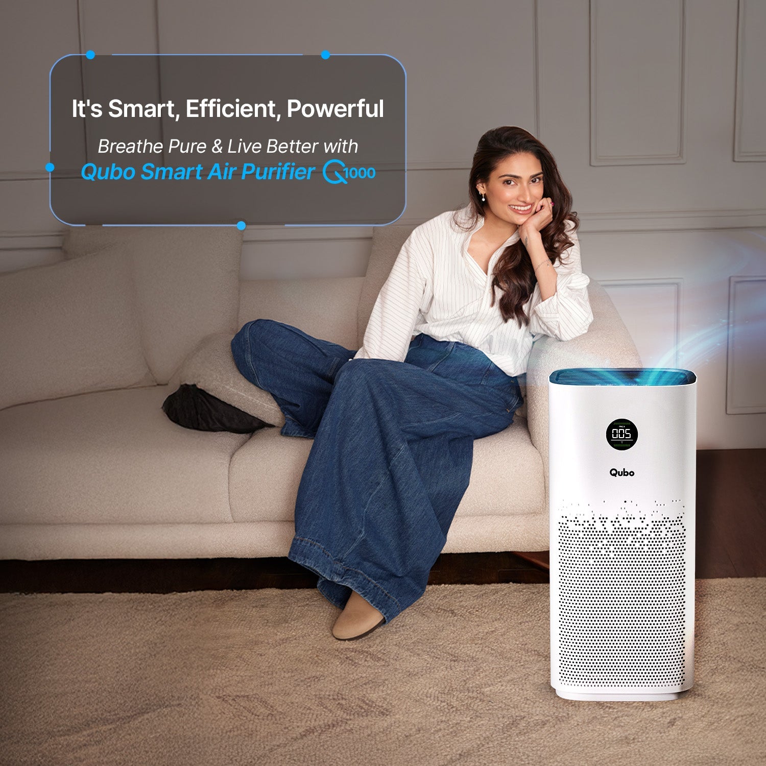 Smart Air Purifier Q1000 for  Home [Upto 1000 SqFt]