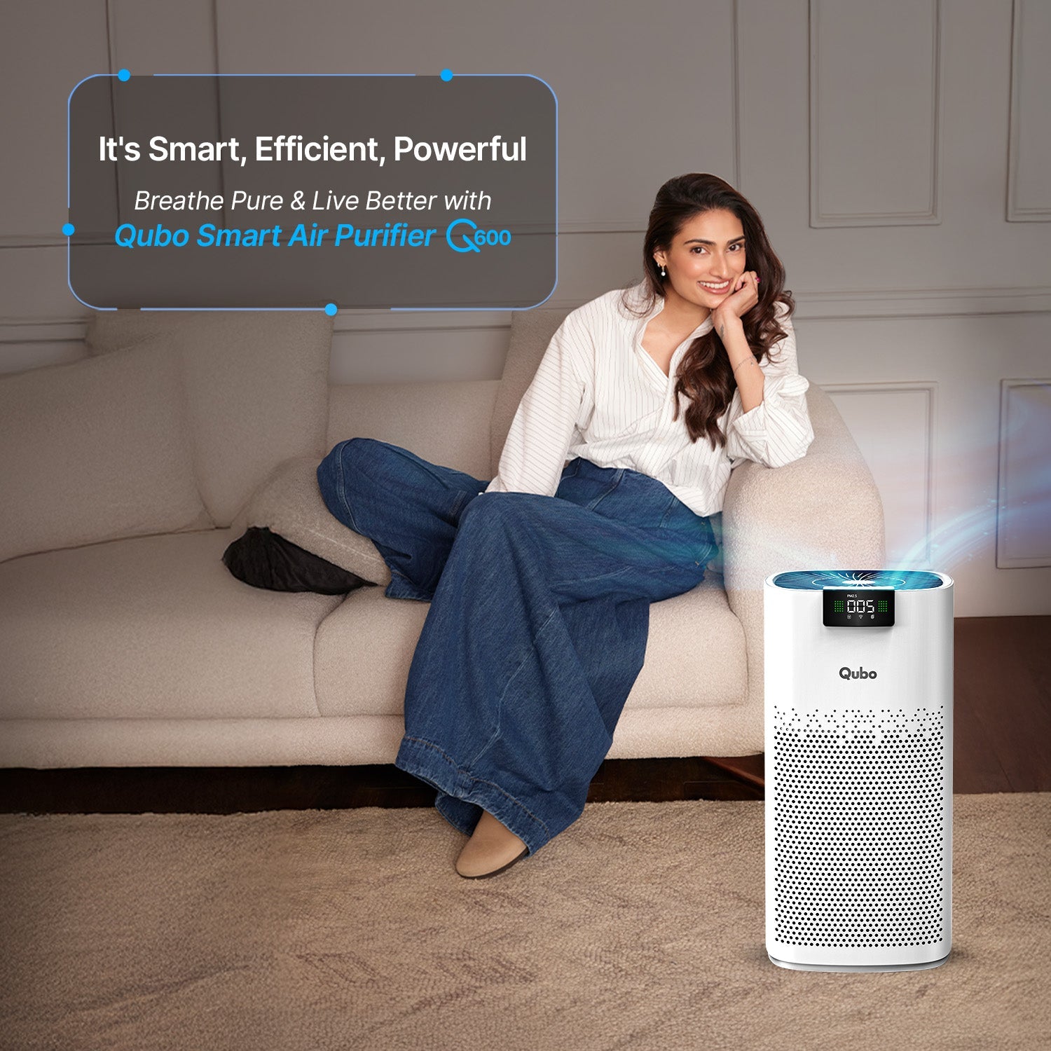 Smart Air Purifier Q600 for Home [Upto 600 SqFt]