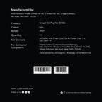 R700 Smart Air Purifier Label