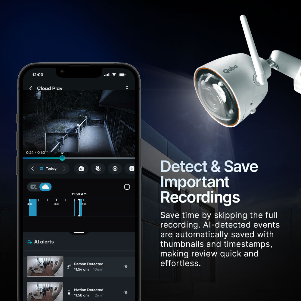 Smart Outdoor Bullet Camera | 3MP 2K | Wi-Fi