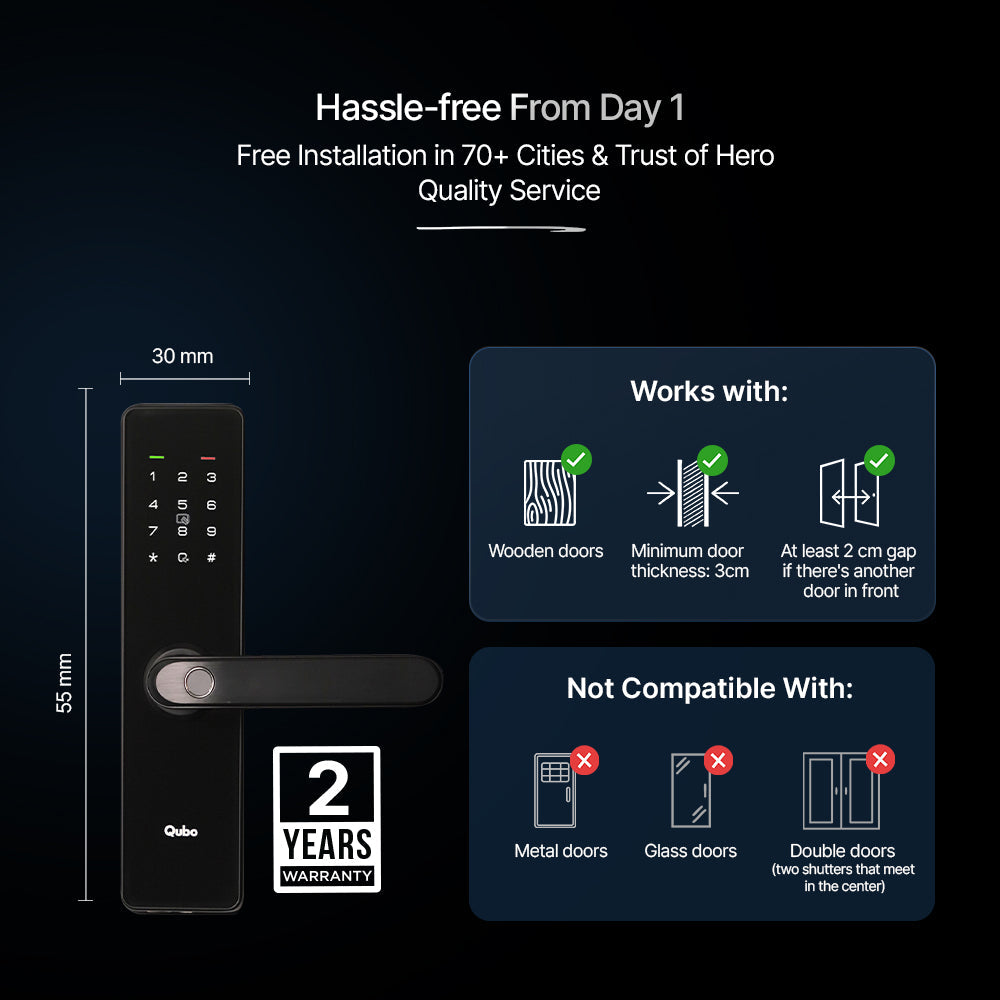 Smart Door Lock Essential (Black)