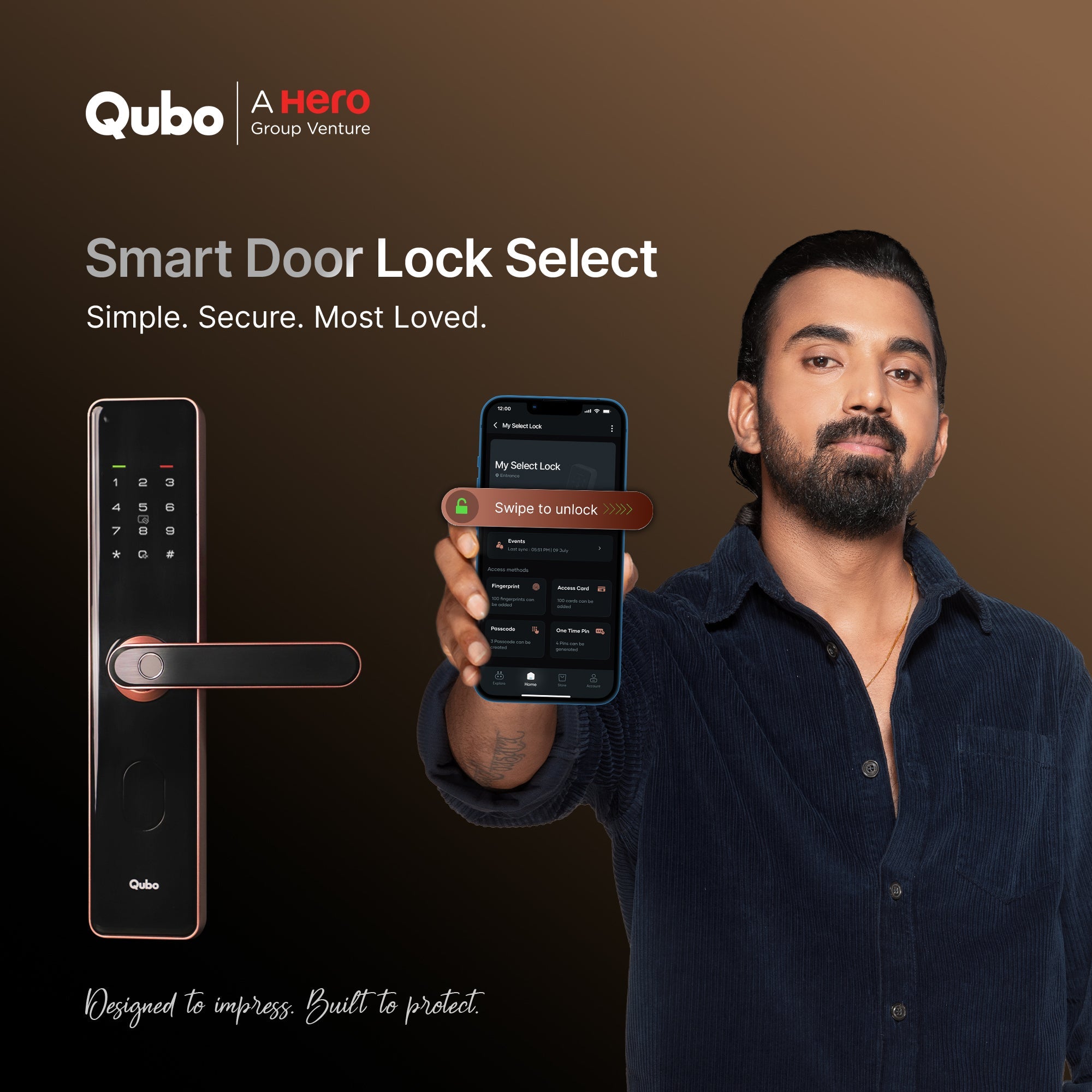 Smart Door Lock Select (Copper)