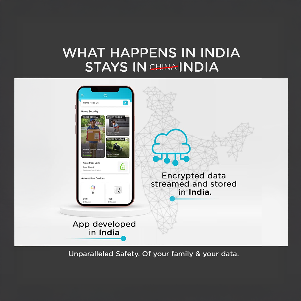 Qubo 10A Wi-Fi+BT Smart Plug, Ideal for Small Devices