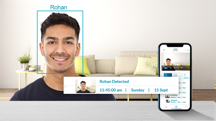 Face recognition feature in smart indoor camera